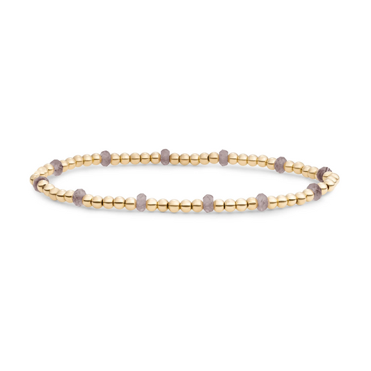 Bracelet | Smoky Quartz Reverse Roundel - Gold