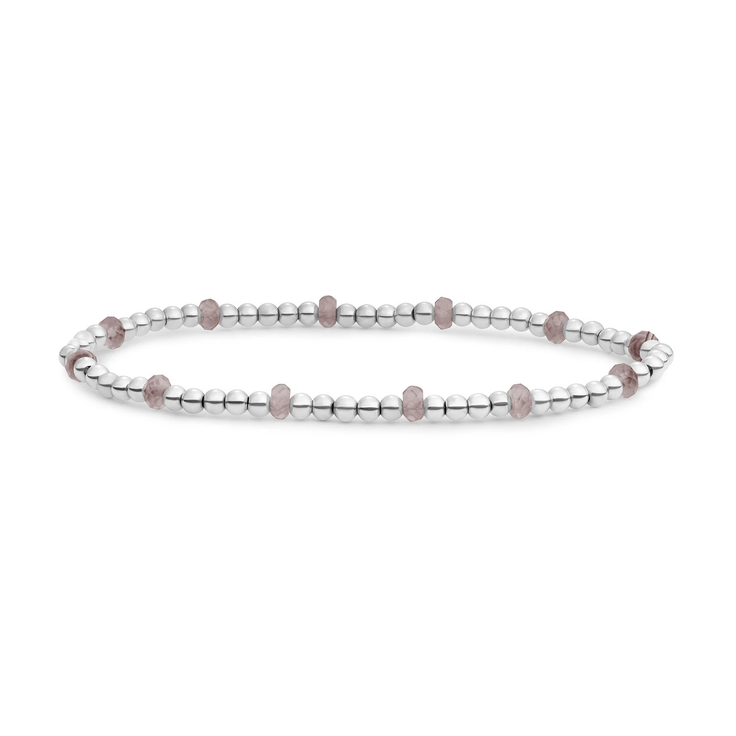 Bracelet | Smoky Quartz Reverse Roundel - Silver