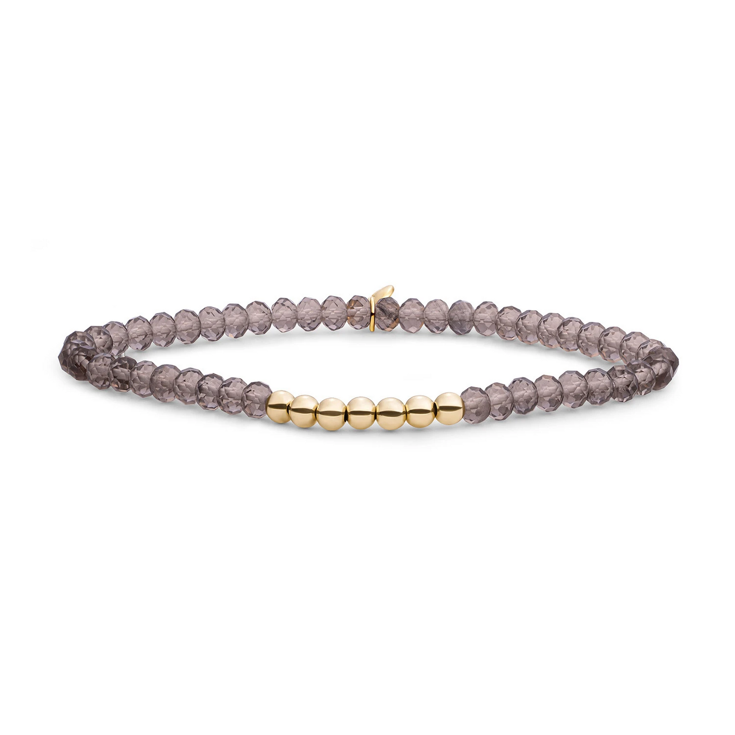 Bracelet | Smoky Quartz Reverse Universe - Gold - 4mm
