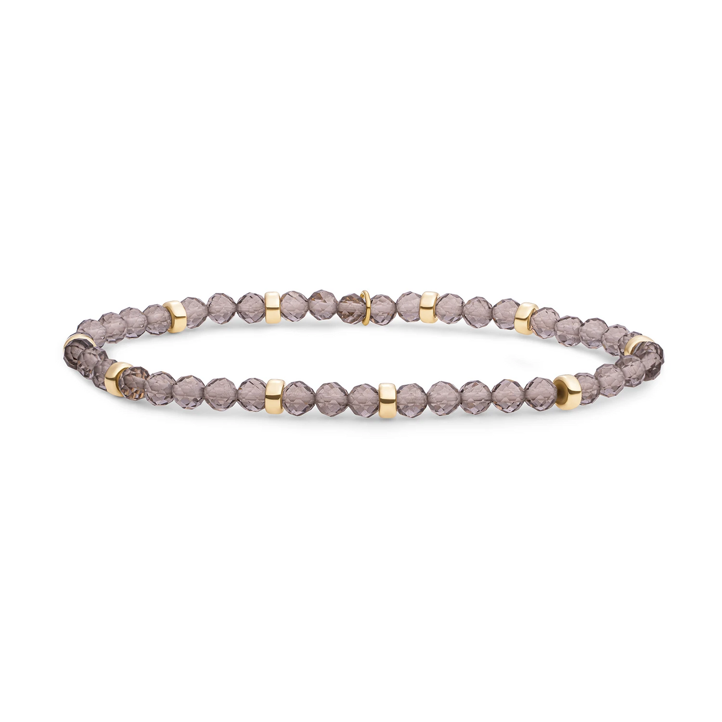 Bracelet | Smoky Quartz Roundel Interstellar - Gold