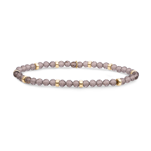 Bracelet | Smoky Quartz Roundel Interstellar - Gold