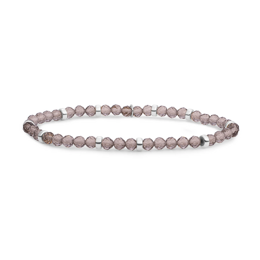 Bracelet | Smoky Quartz Roundel Interstellar - Silver