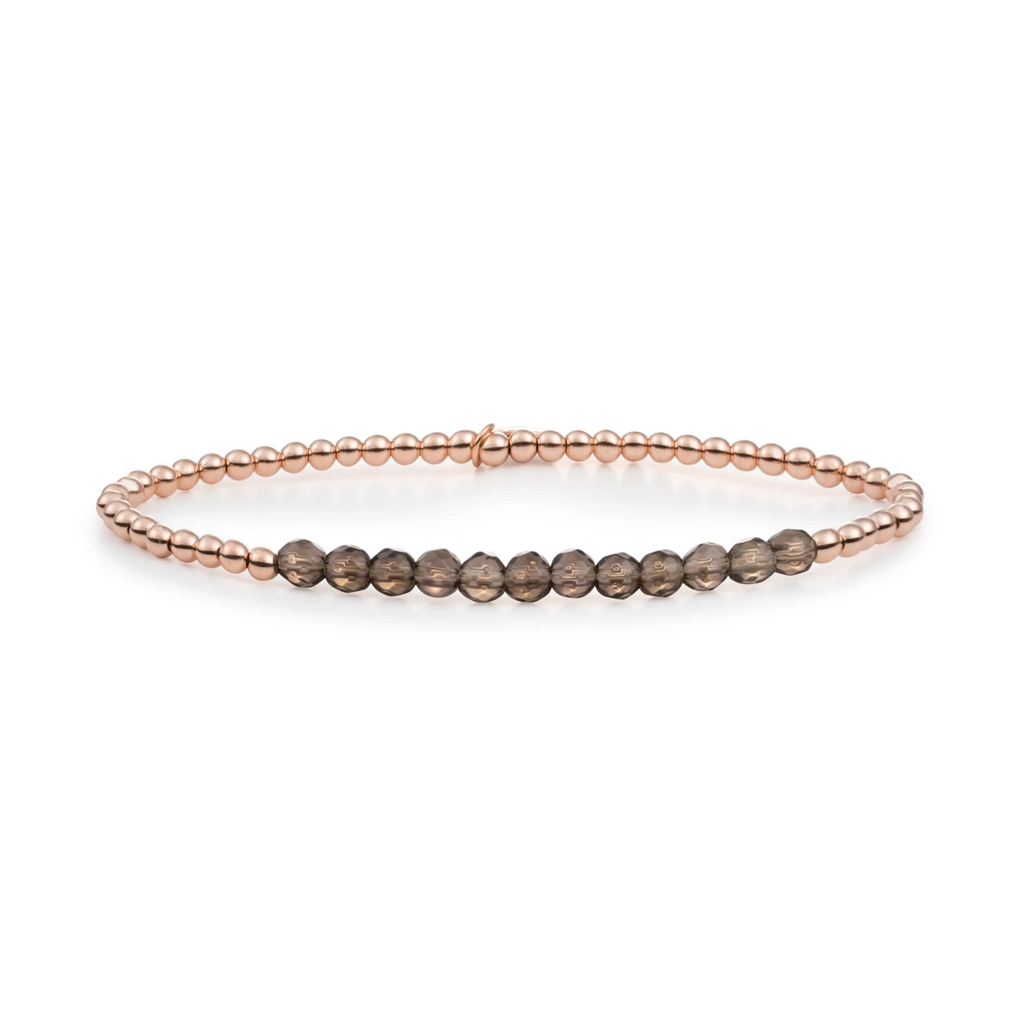 Bracelet | Smoky Quartz Universe - Rose Gold 3mm