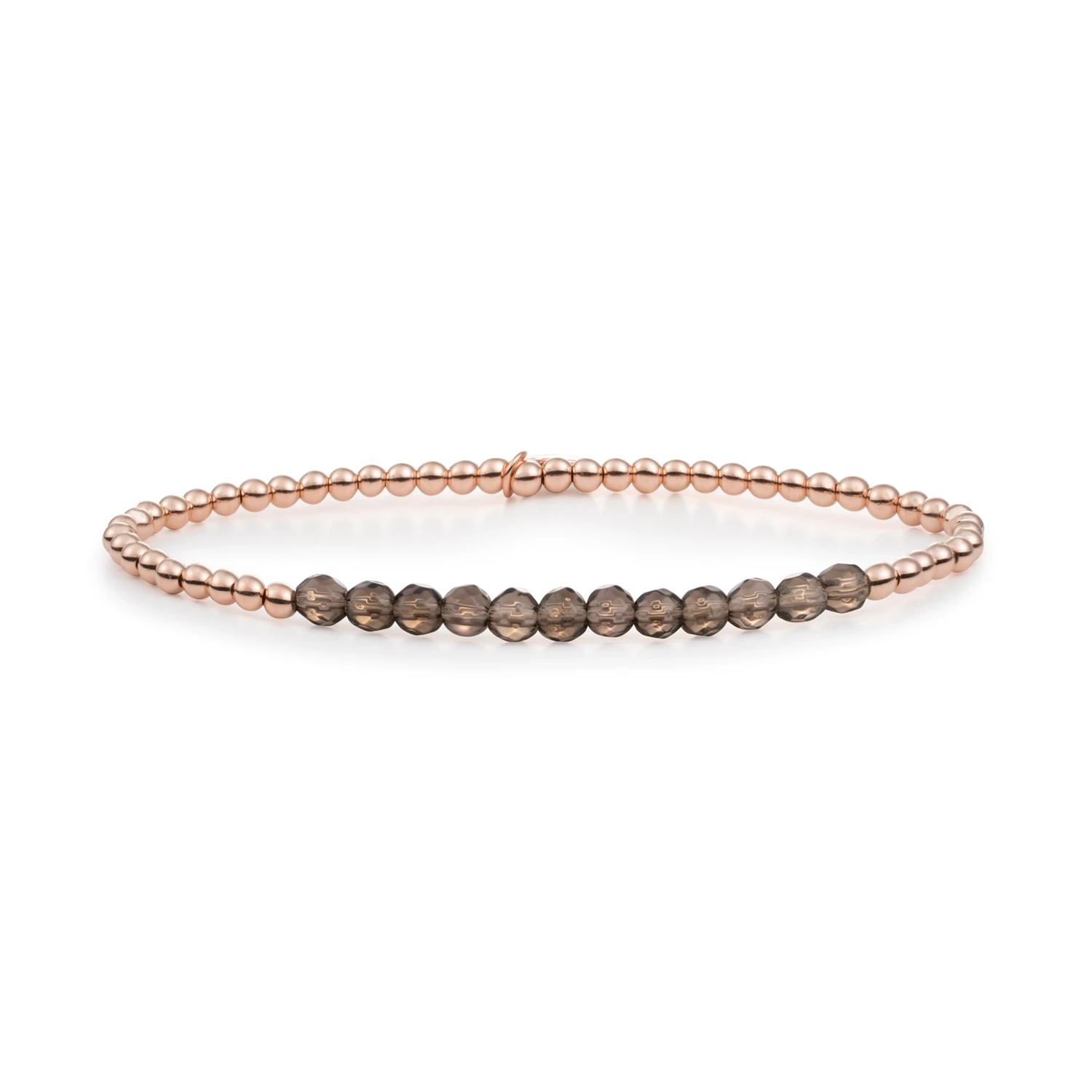 Bracelet | Smoky Quartz Universe - Rose Gold 3mm