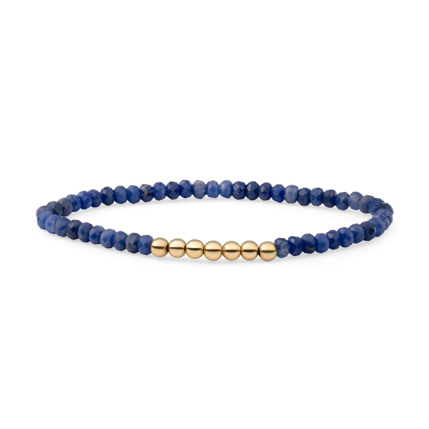 Bracelet | Sodalite 4mm Reverse Universe | gold plated