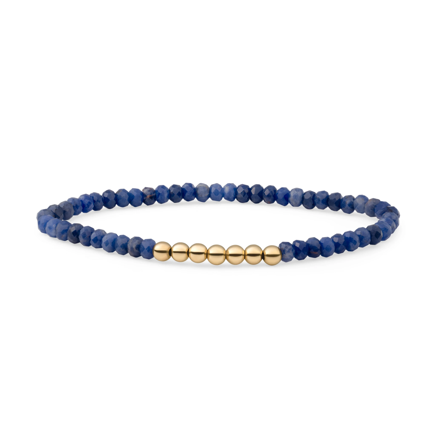Bracelet | Sodalite 4mm Reverse Universe | gold plated