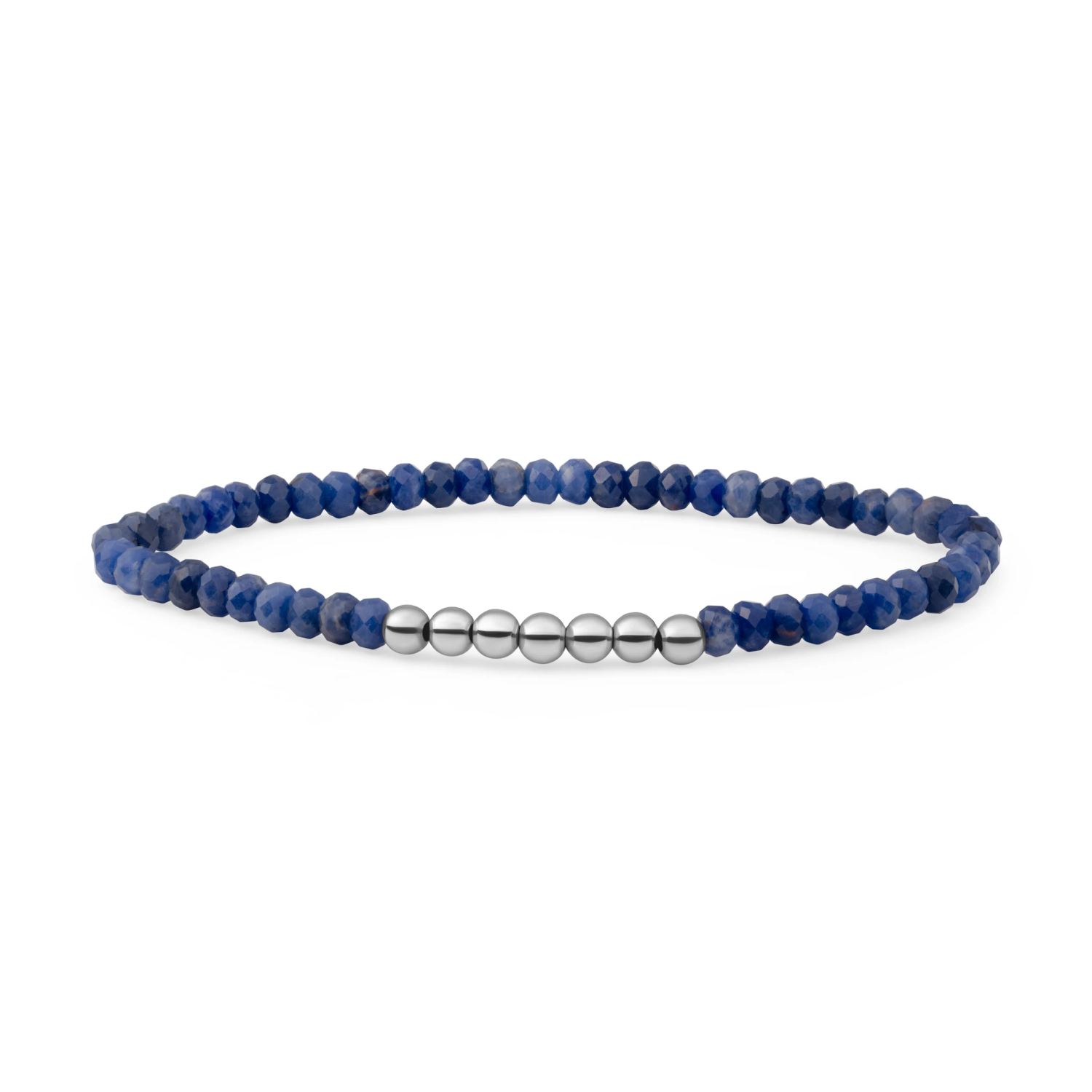 Bracelet | Sodalite 4mm Reverse Universe | silver