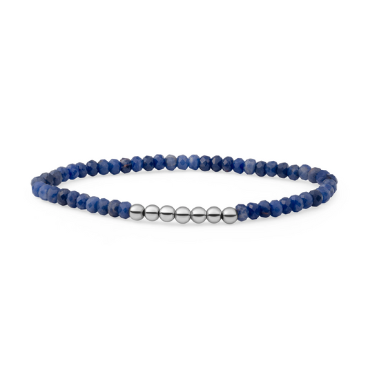Bracelet | Sodalite 4mm Reverse Universe | silver