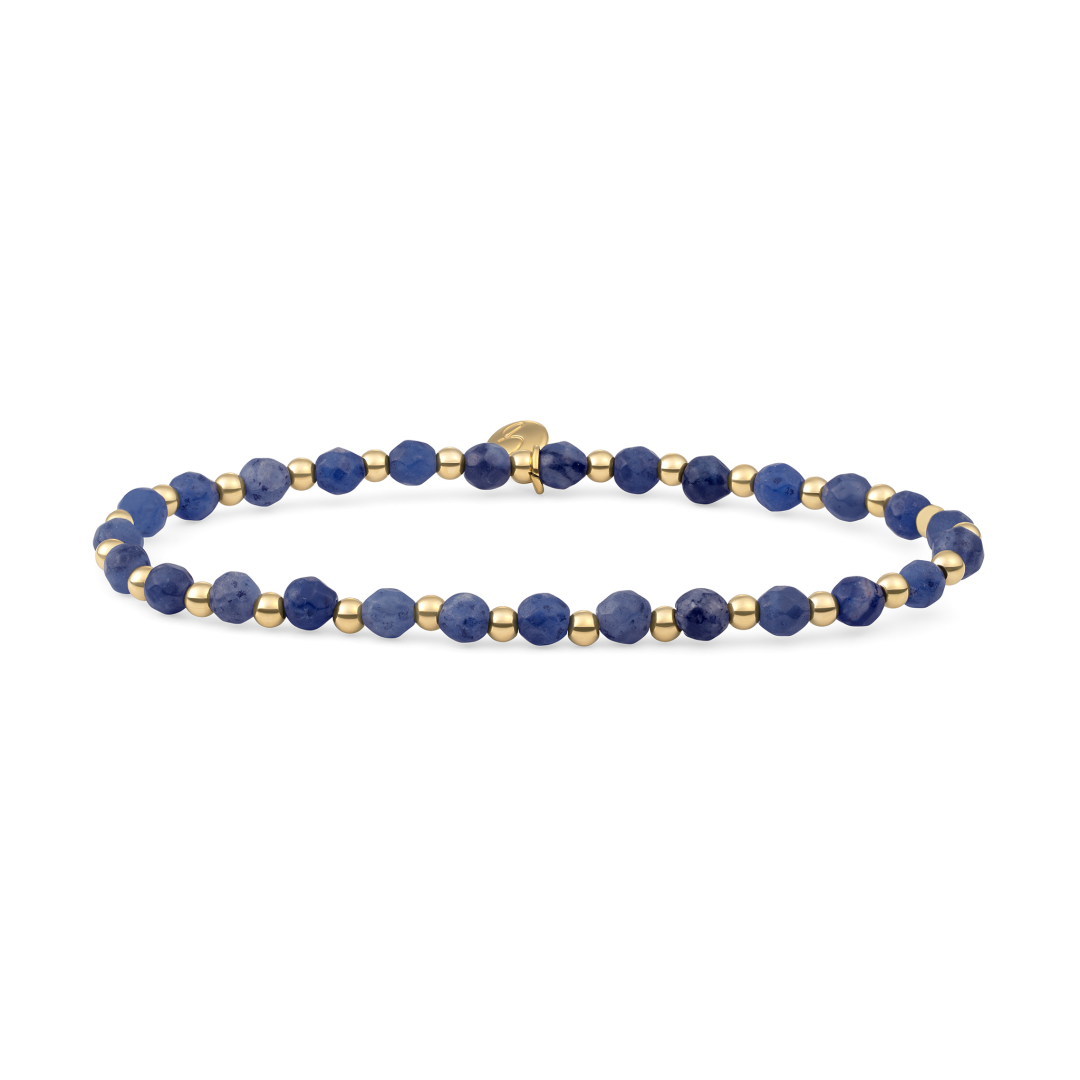 Bracelet | Sodalite Interstellar - Gold 3mm