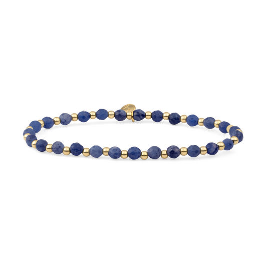 Bracelet | Sodalite Interstellar - Gold 3mm