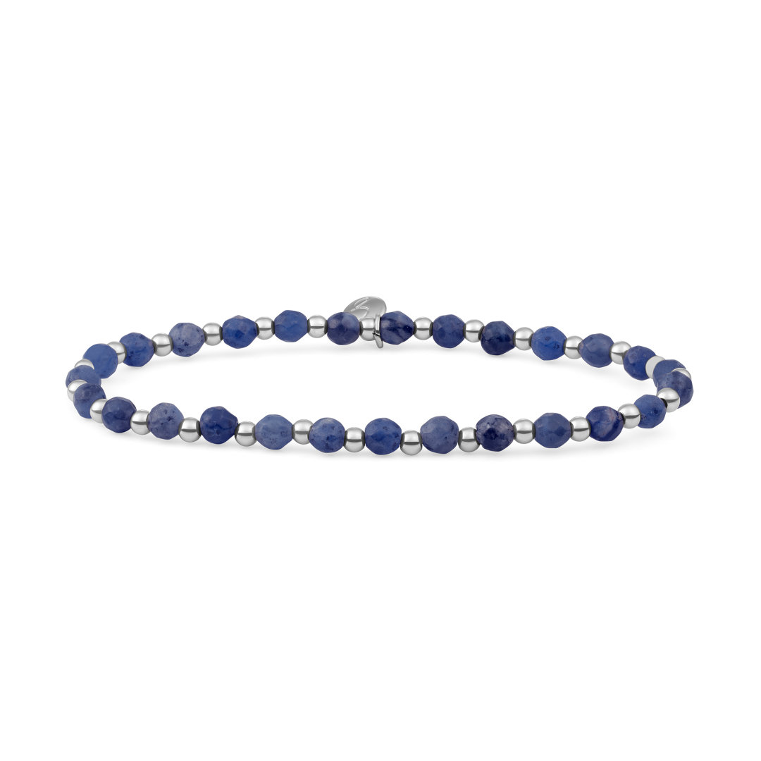 Bracelet | Sodalite Interstellar - Silver 3mm