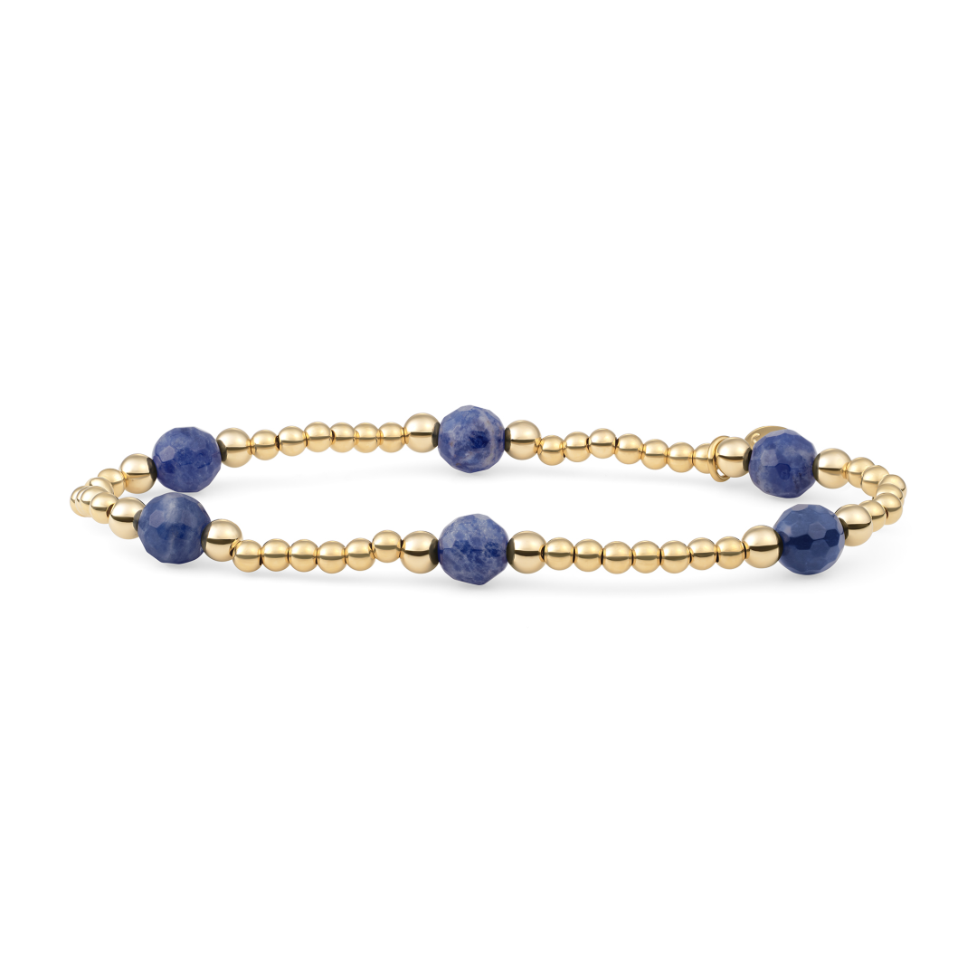 Bracelet | Sodalite Reverse Bold Mix - Gold