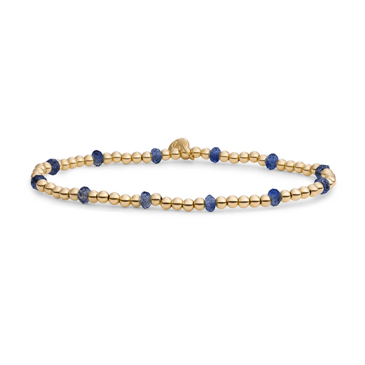 Bracelet | Sodalite Reverse Roundel - Gold