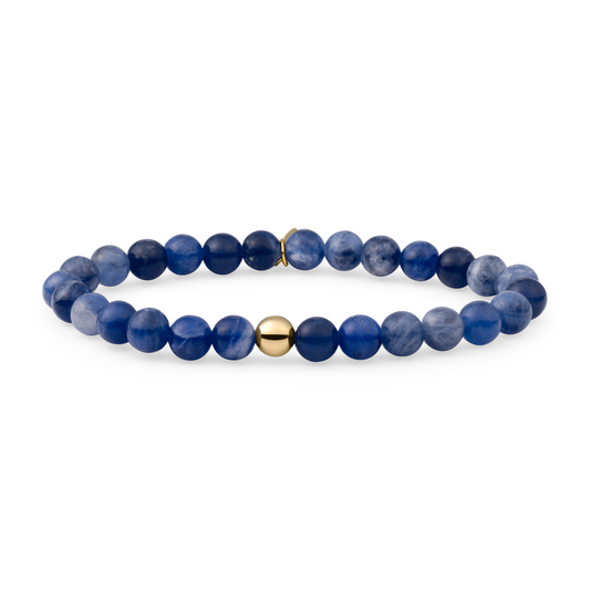 Bracelet | Sodalite Saturn large - Gold 6mm