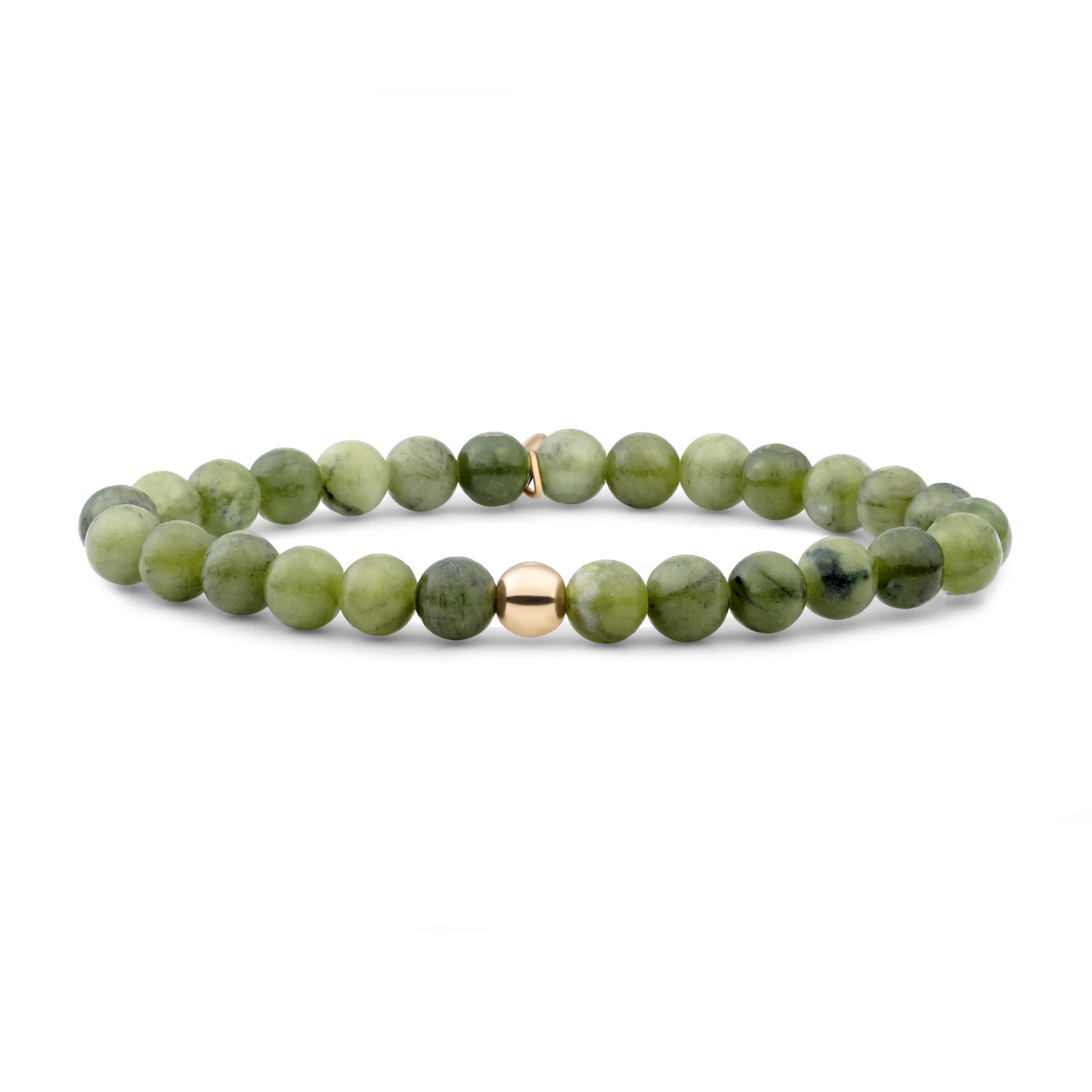 Bracelet | Southern Jade Saturn large - Gold - 6mm - SBG-GEM61-ADD-6MM