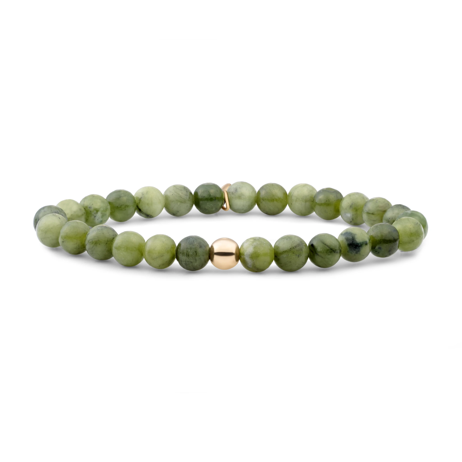 Bracelet | Southern Jade Saturn large - Gold - 6mm - SBG-GEM61-ADD-6MM
