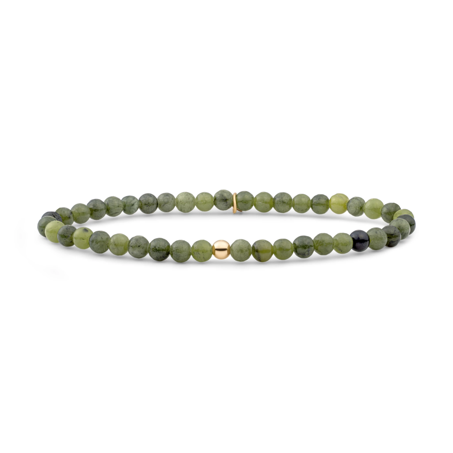 Bracelet | Southern Jade Saturn small - Gold - 4mm - SBG-GEM61-ADD-4MM