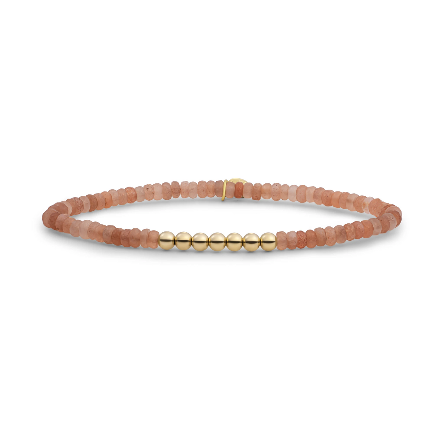 Bracelet | Sunstone 4mm Reverse Universe | gold plated