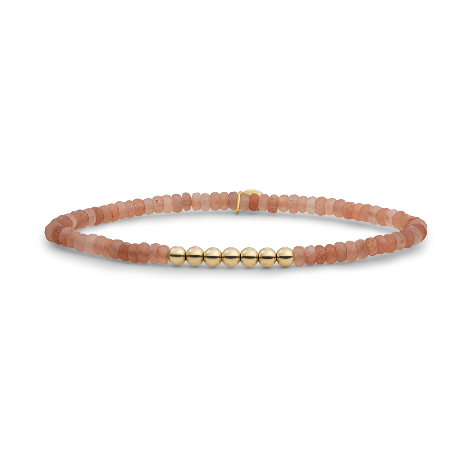 Bracelet | Sunstone 4mm Reverse Universe | gold plated