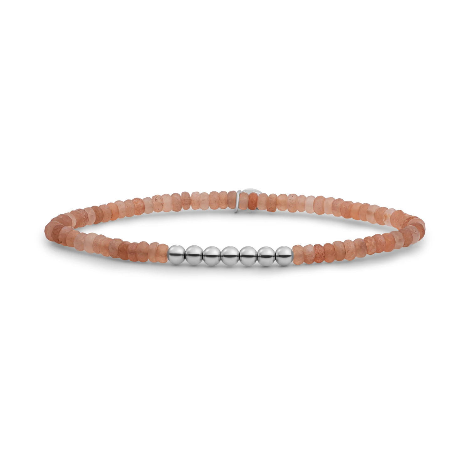 Bracelet | Sunstone 4mm Reverse Universe | silver