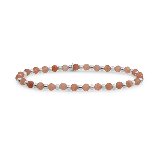 Bracelet | Sunstone Interstellar - Silver - 3mm