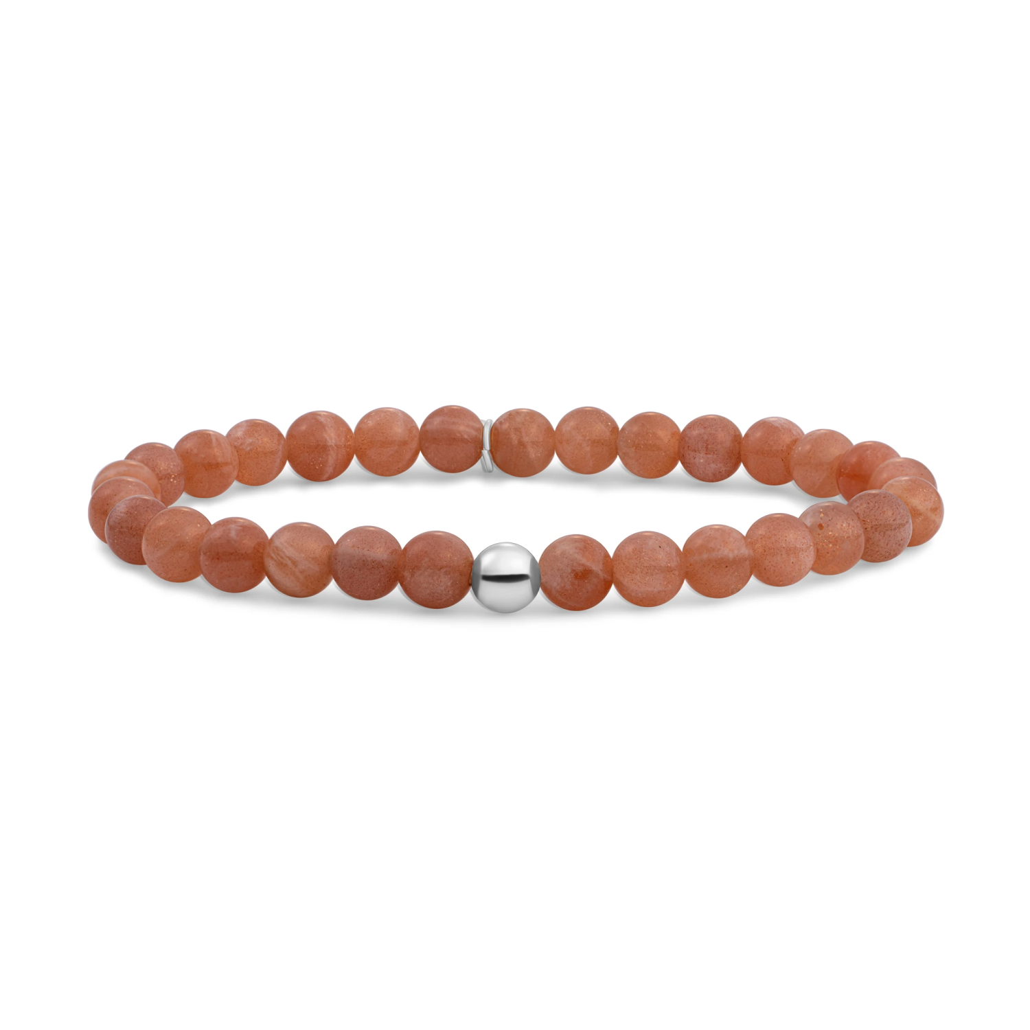 Bracelet | Sunstone Saturn large - Silver - 6mm