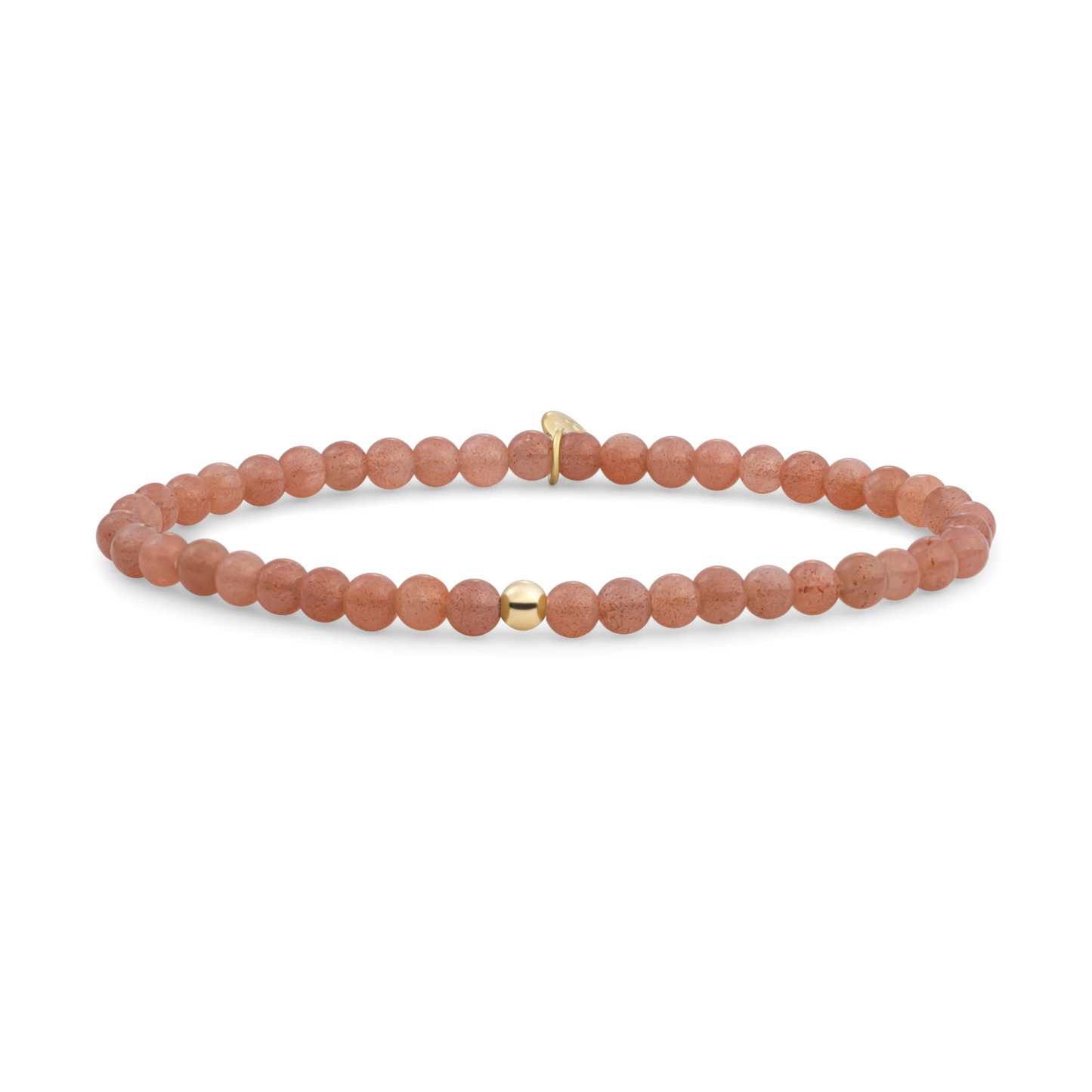 Bracelet | Sunstone Saturn small - Gold - 4mm