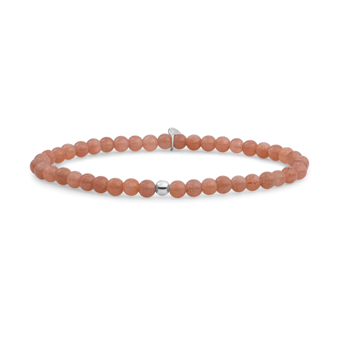 Bracelet | Sunstone Saturn small - Silver - 4mm