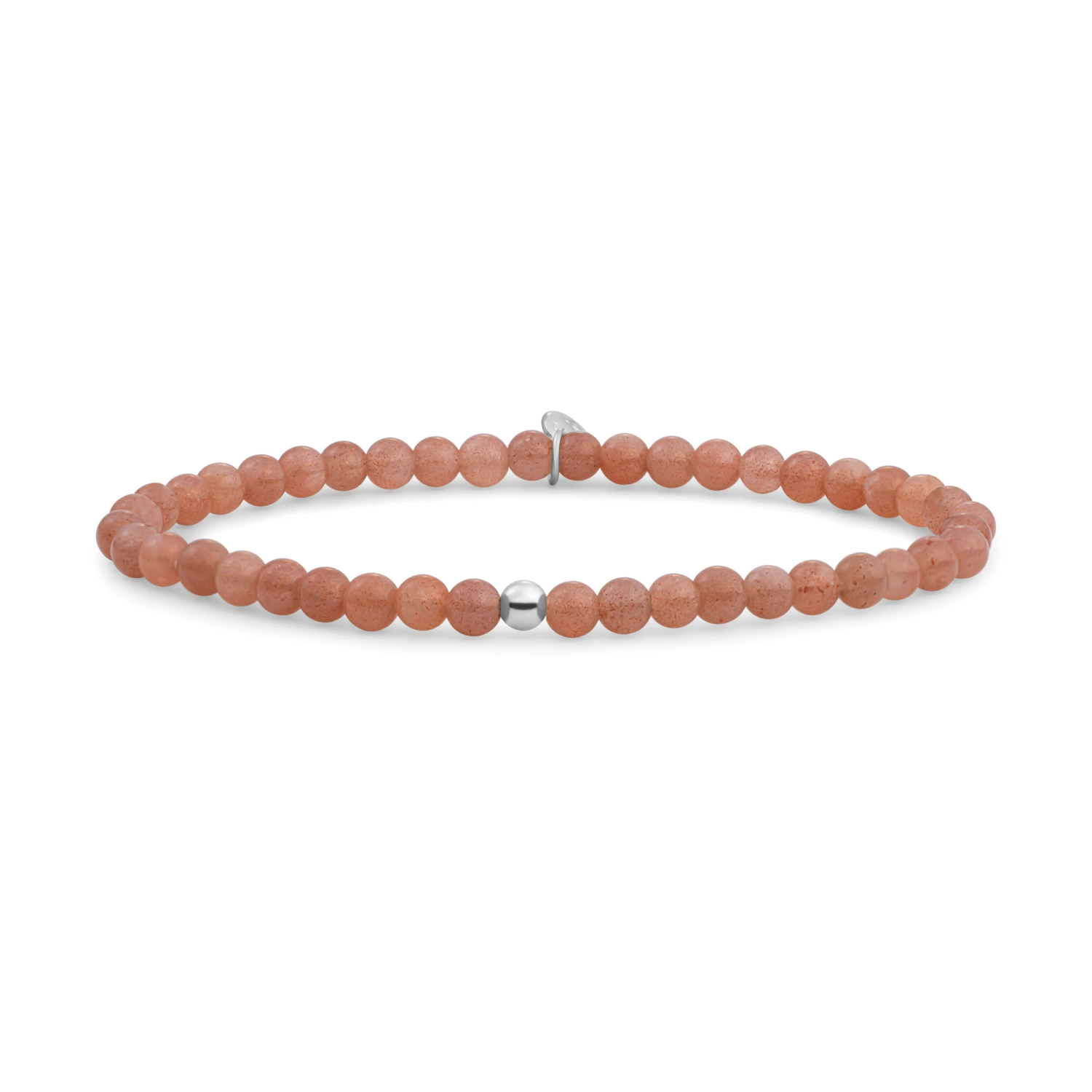 Bracelet | Sunstone Saturn small - Silver - 4mm