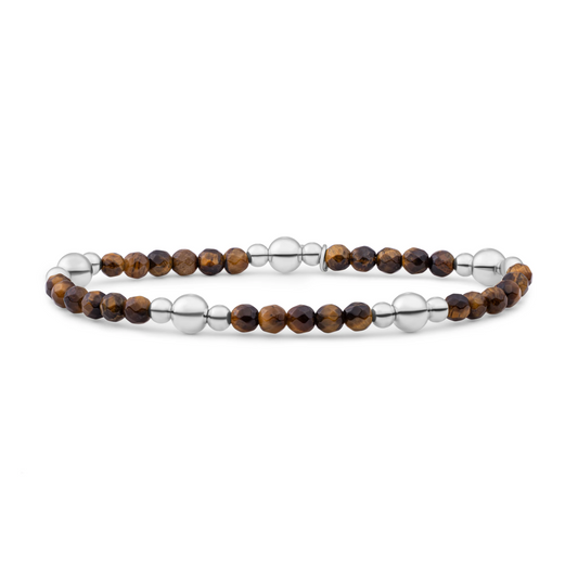 Bracelet | Tiger Eye Bold Mix - Silver