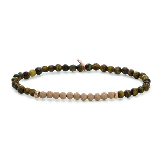 Bracelet | Tiger Eye Lightyear - Rose Gold Champagne