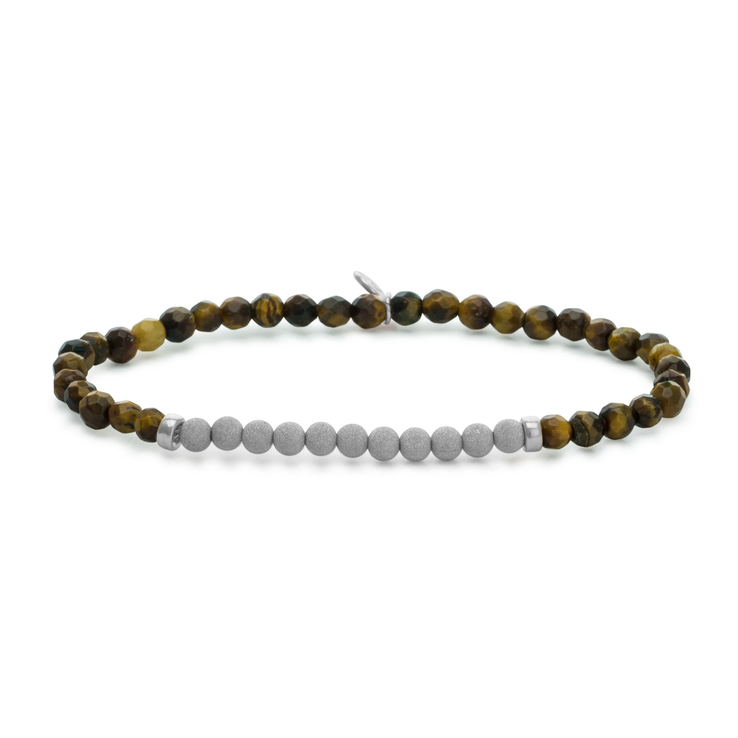 Bracelet | Tiger Eye Lightyear - Silver Champagne