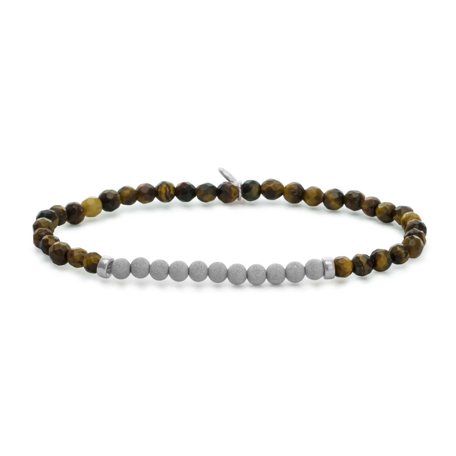 Bracelet | Tiger Eye Lightyear - Silver Champagne