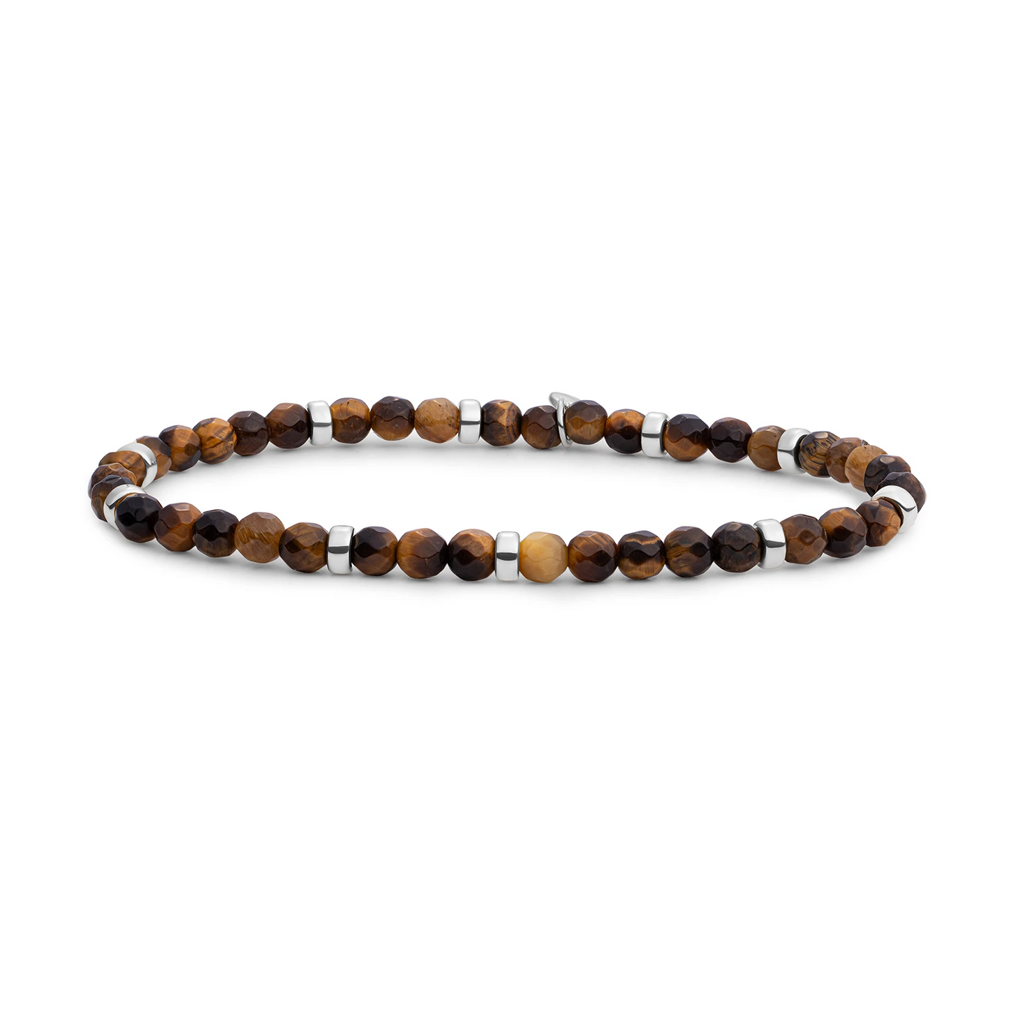 Bracelet | Tiger Eye Roundel Interstellar - Silver