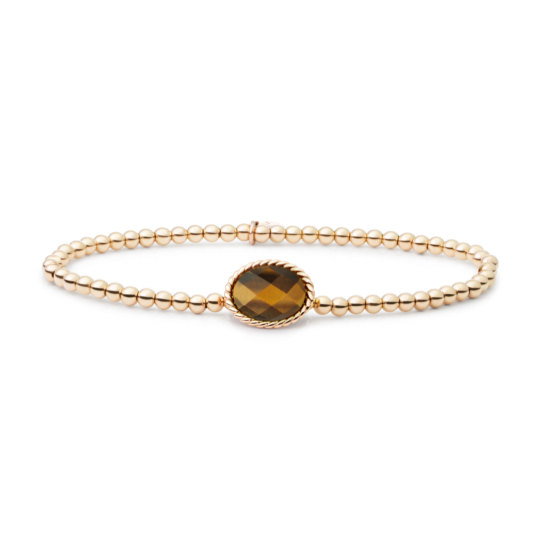 Bracelet | Tiger Eye Twist - Gold