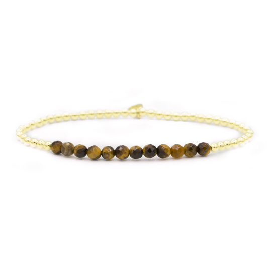 Bracelet | Tiger Eye Universe - Gold - 3mm