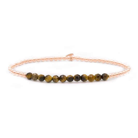 Bracelet - Tiger Eye Universe - Rose Gold 3mm