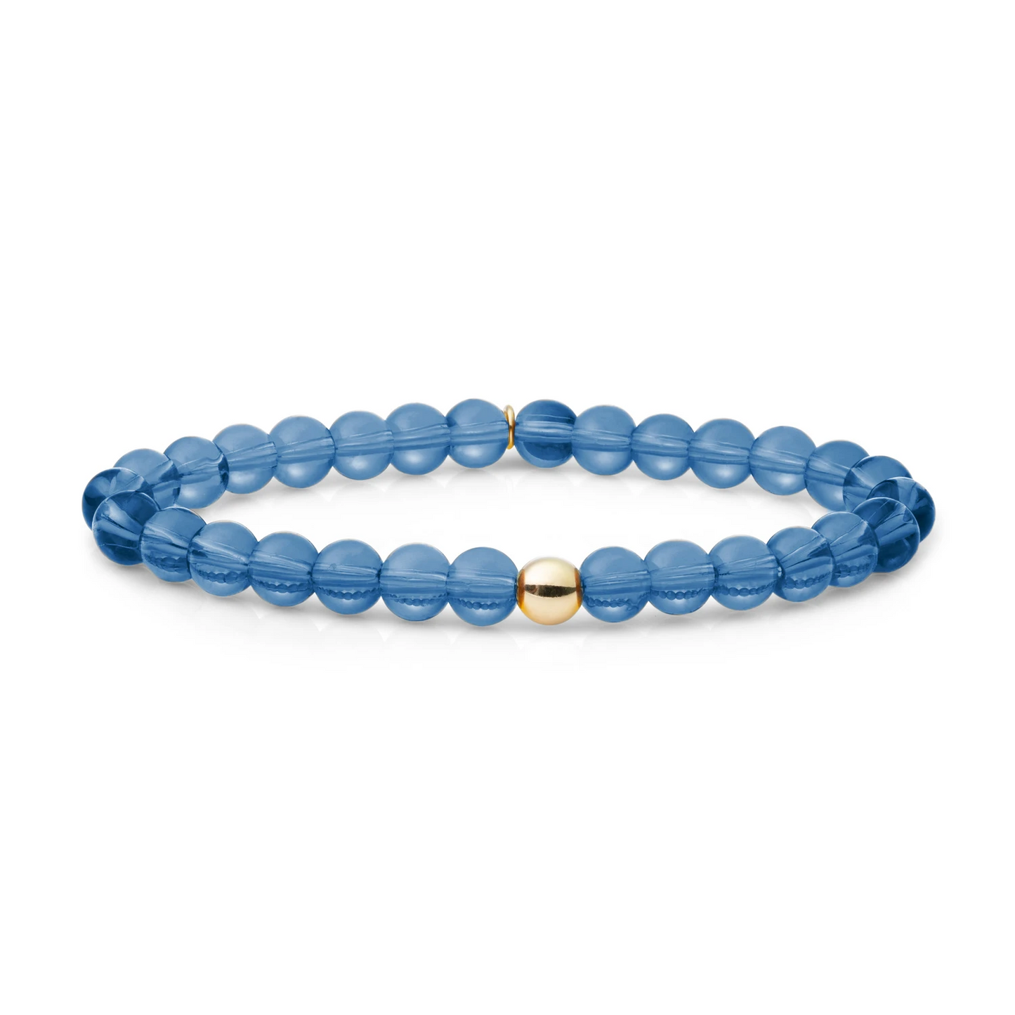 Bracelet | Topaz Quartz Saturn large - Gold 6mm