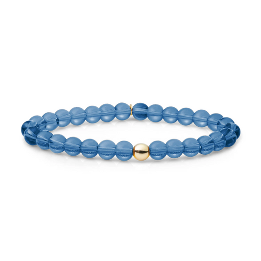 Bracelet | Topaz Quartz Saturn large - Gold 6mm
