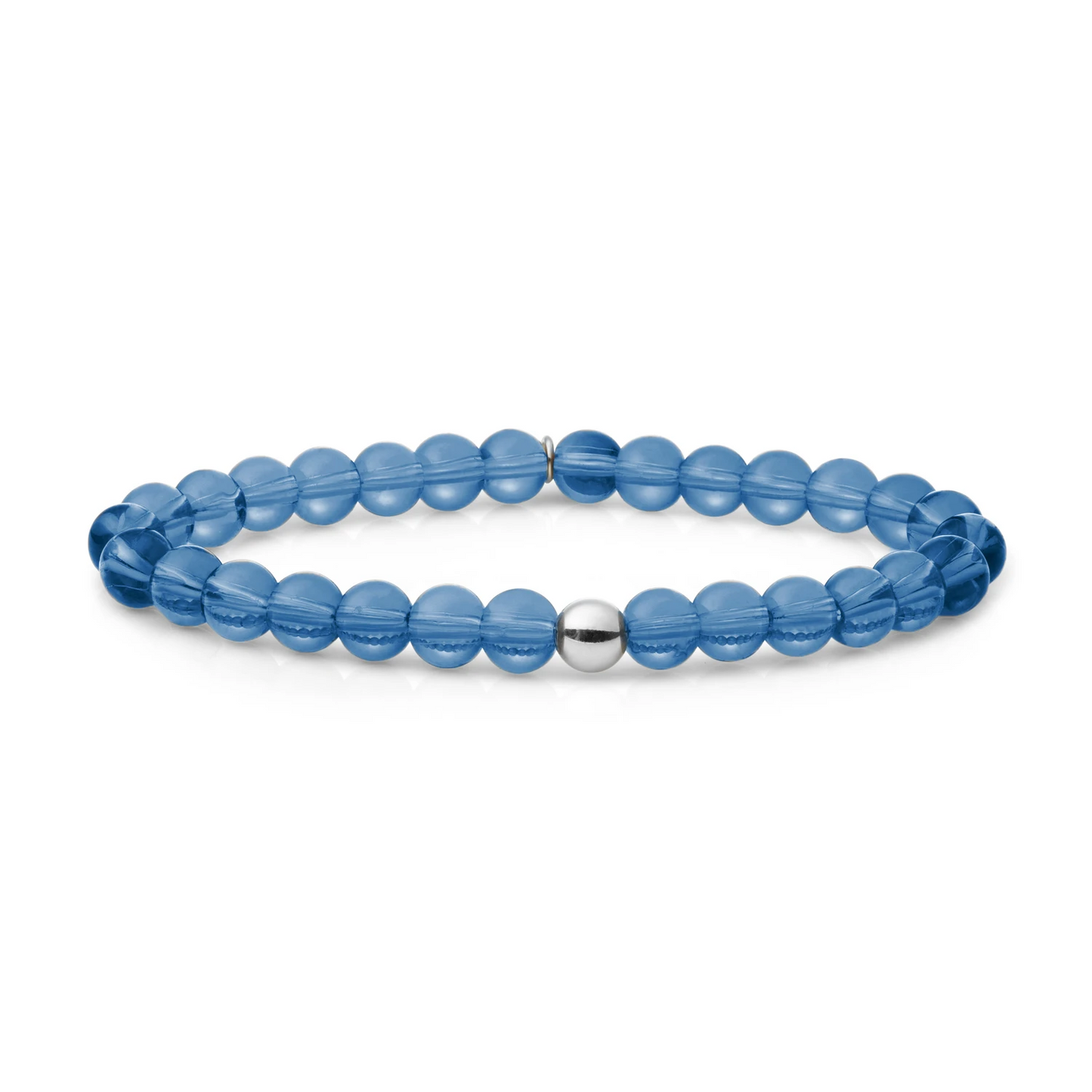 Bracelet | Topaz Quartz Saturn large - Silver 6mm