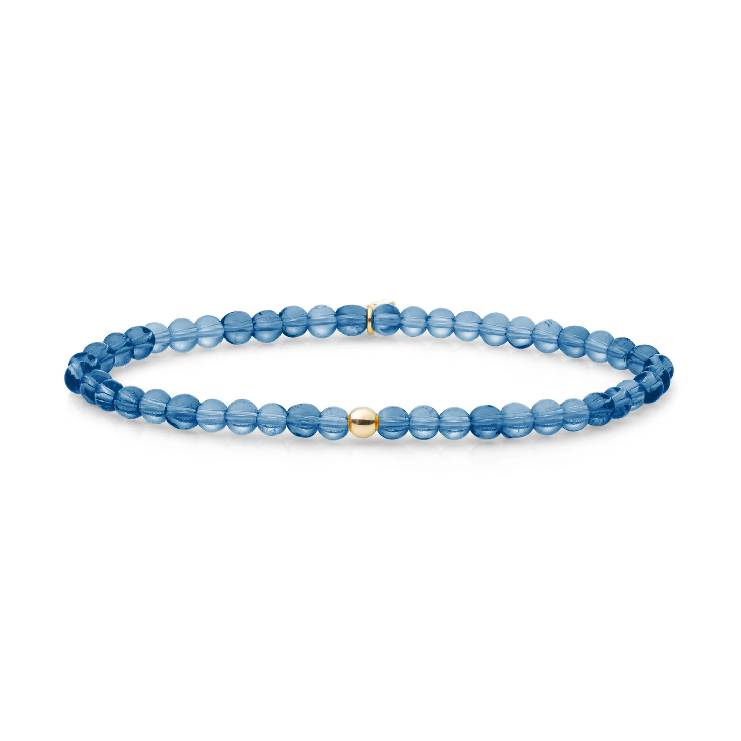 Bracelet | Topaz Quartz Saturn small - Gold 4mm - SBG-GEM46-ADD-4MM