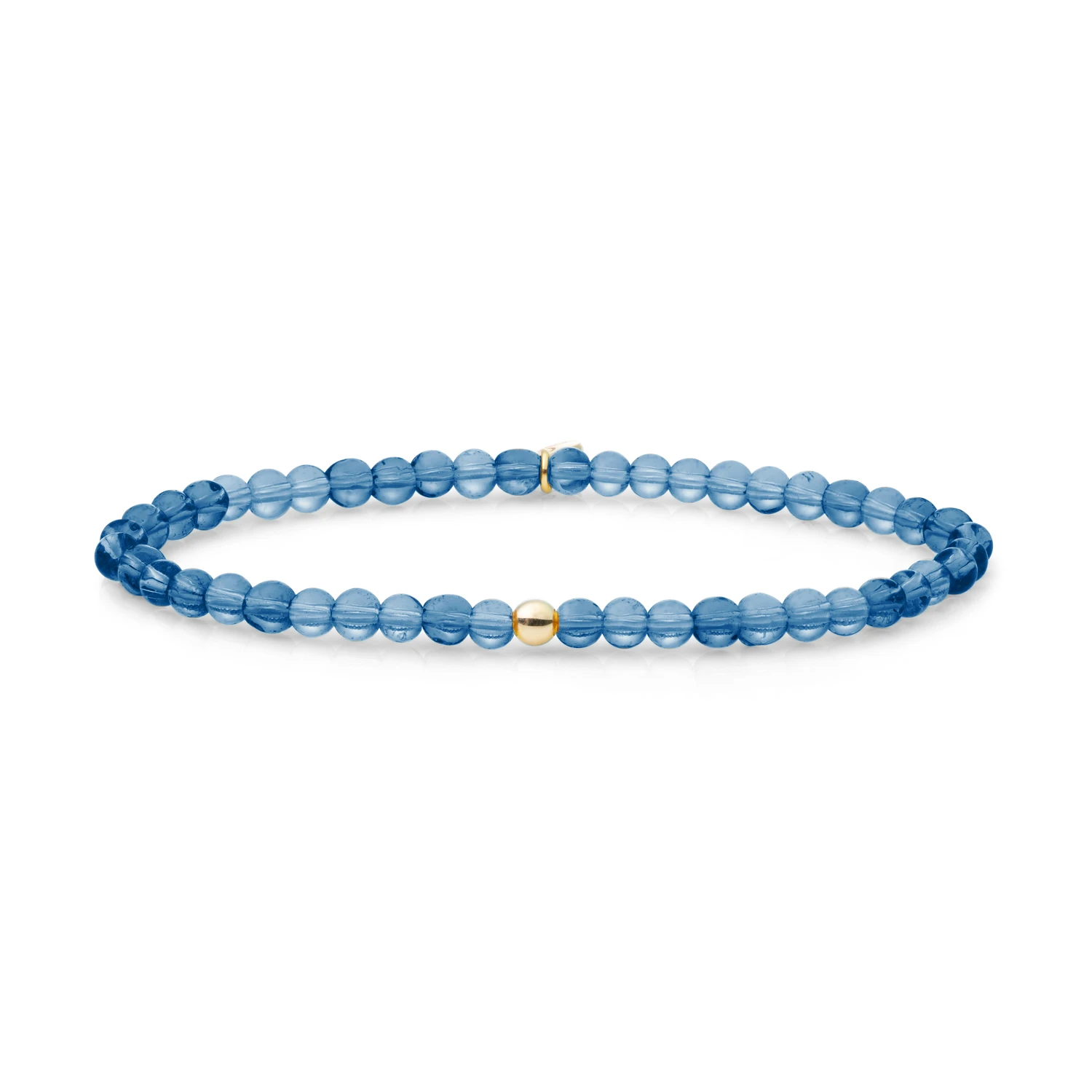 Bracelet | Topaz Quartz Saturn small - Gold 4mm - SBG-GEM46-ADD-4MM