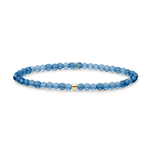 Bracelet | Topaz Quartz Saturn small - Gold 4mm