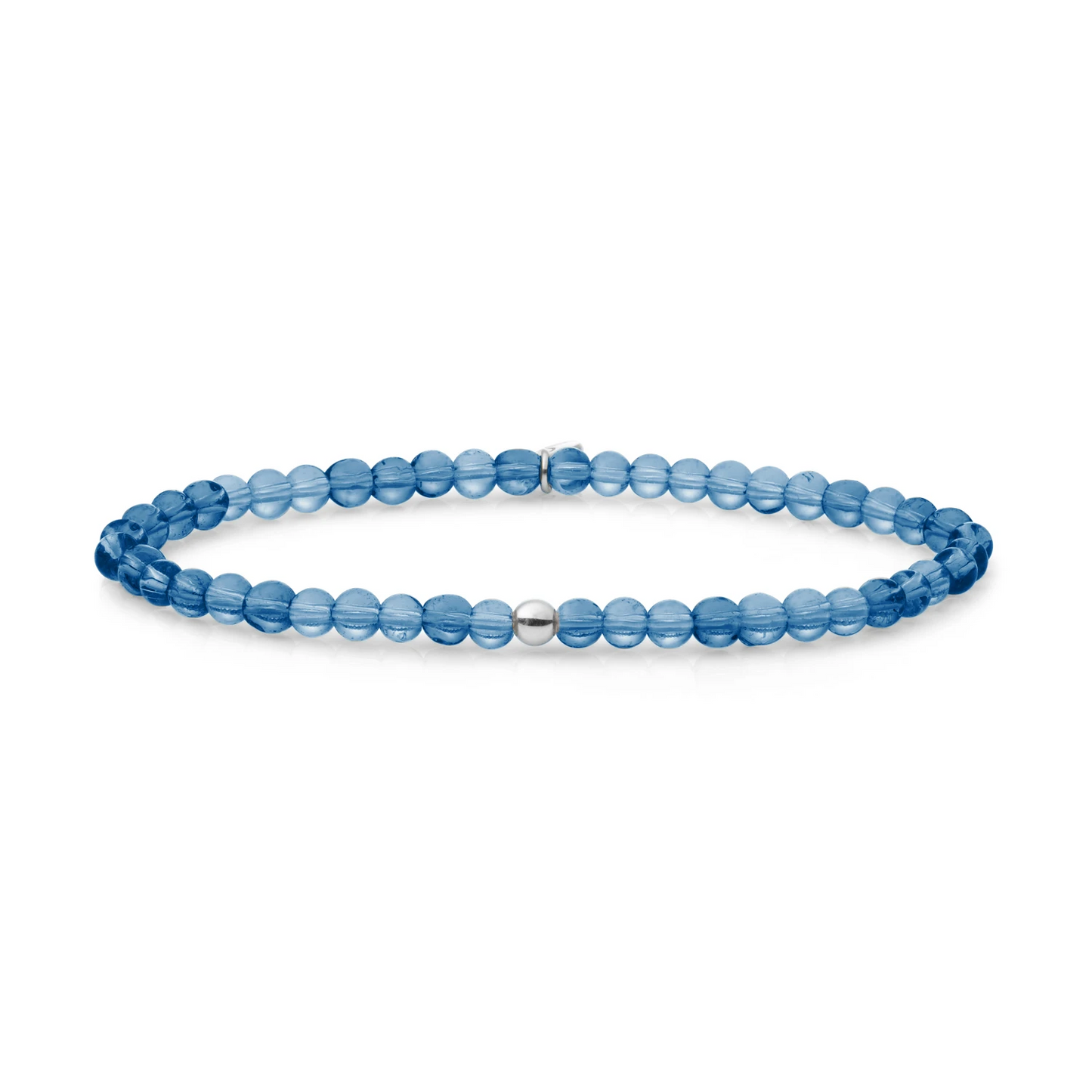 Bracelet | Topaz Quartz Saturn small - Silver 4mm