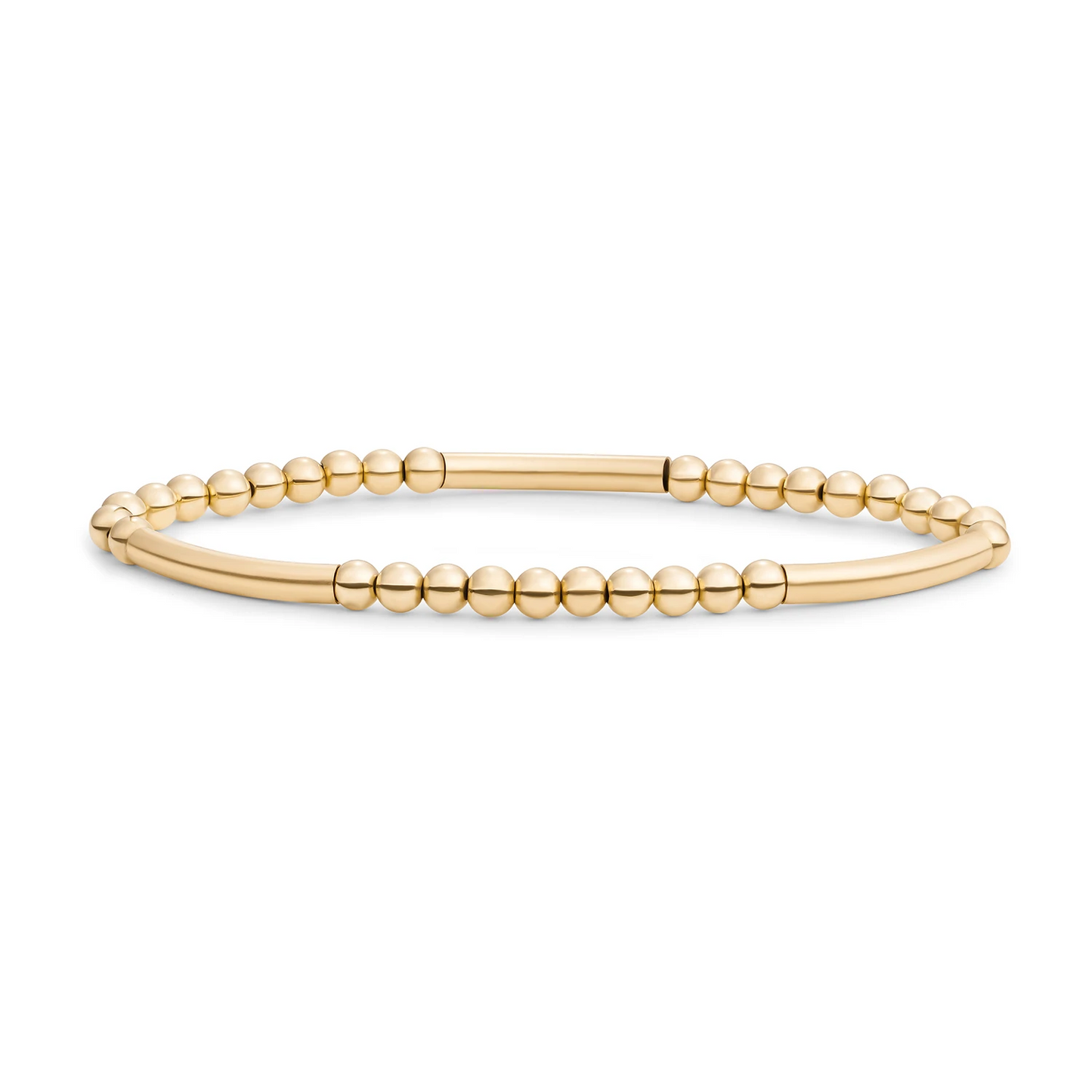Bracelet | Tube Mix - Gold - 4mm