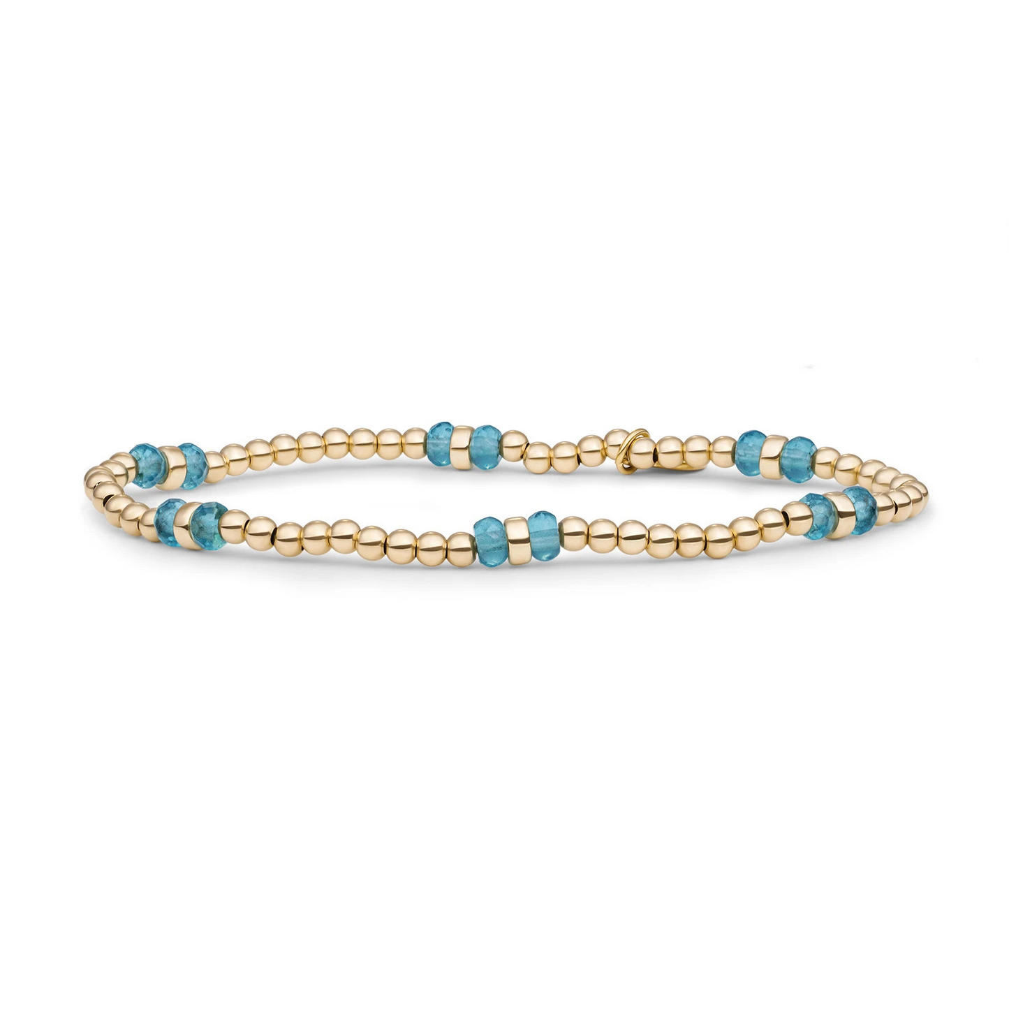 Bracelet | Turquoise Quartz Double Reverse Roundel - Gold