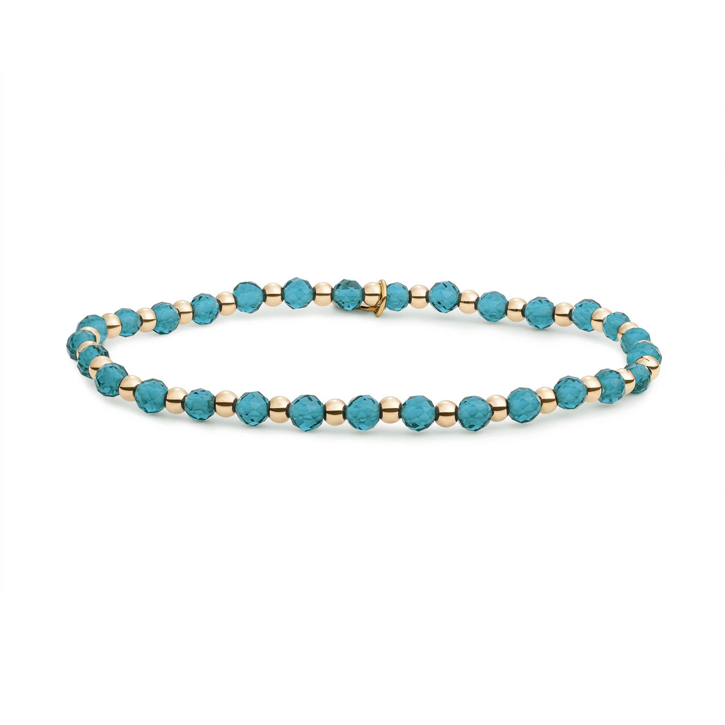 Bracelet | Turquoise Quartz Interstellar - Gold - 3mm