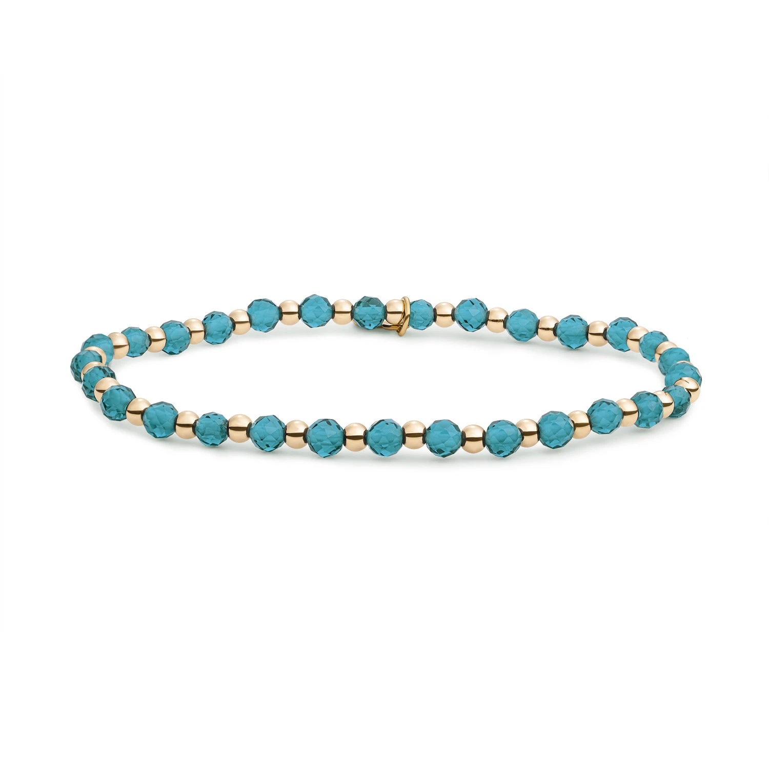 Bracelet | Turquoise Quartz Interstellar - Gold - 3mm