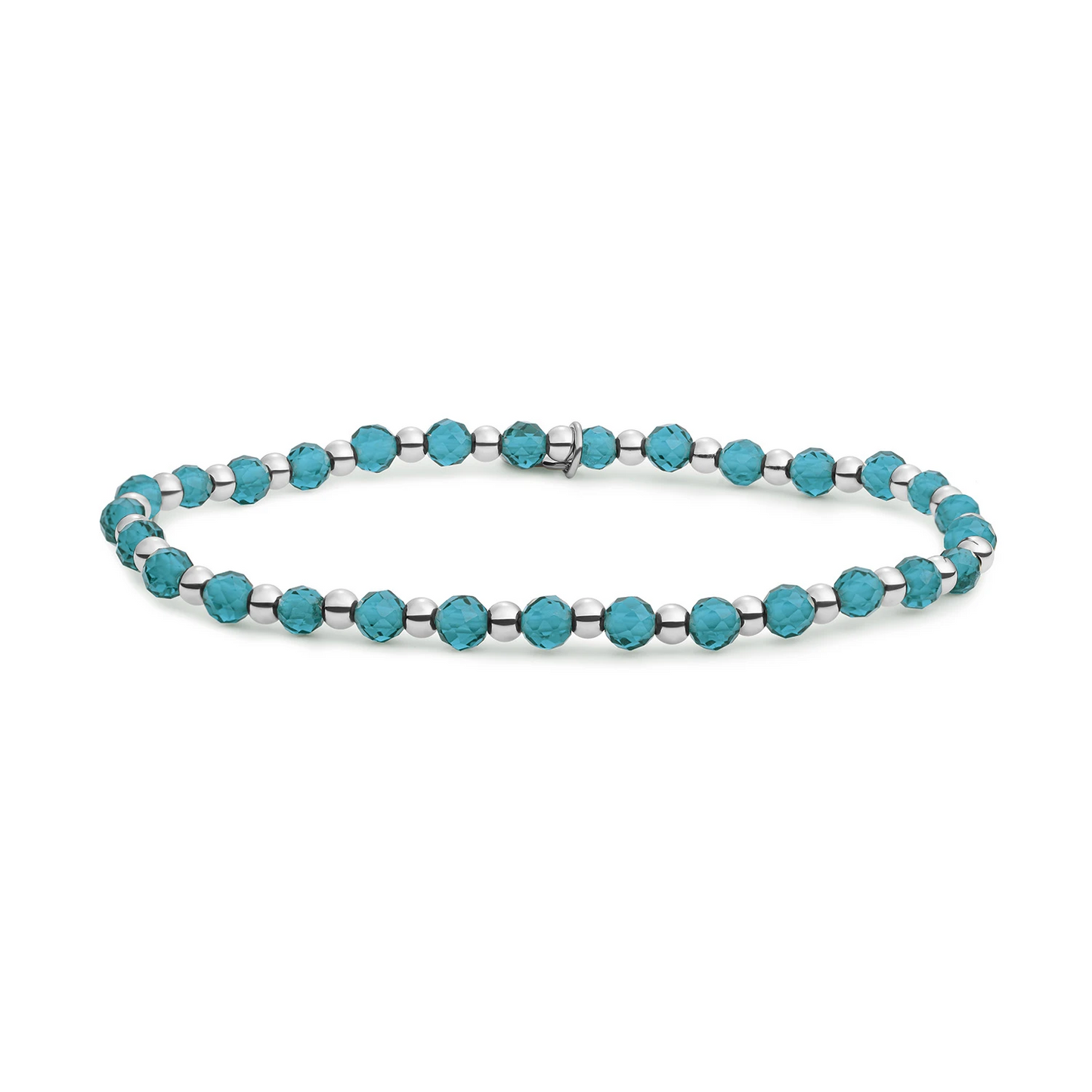 Bracelet | Turquoise Quartz Interstellar - Silver - 3mm