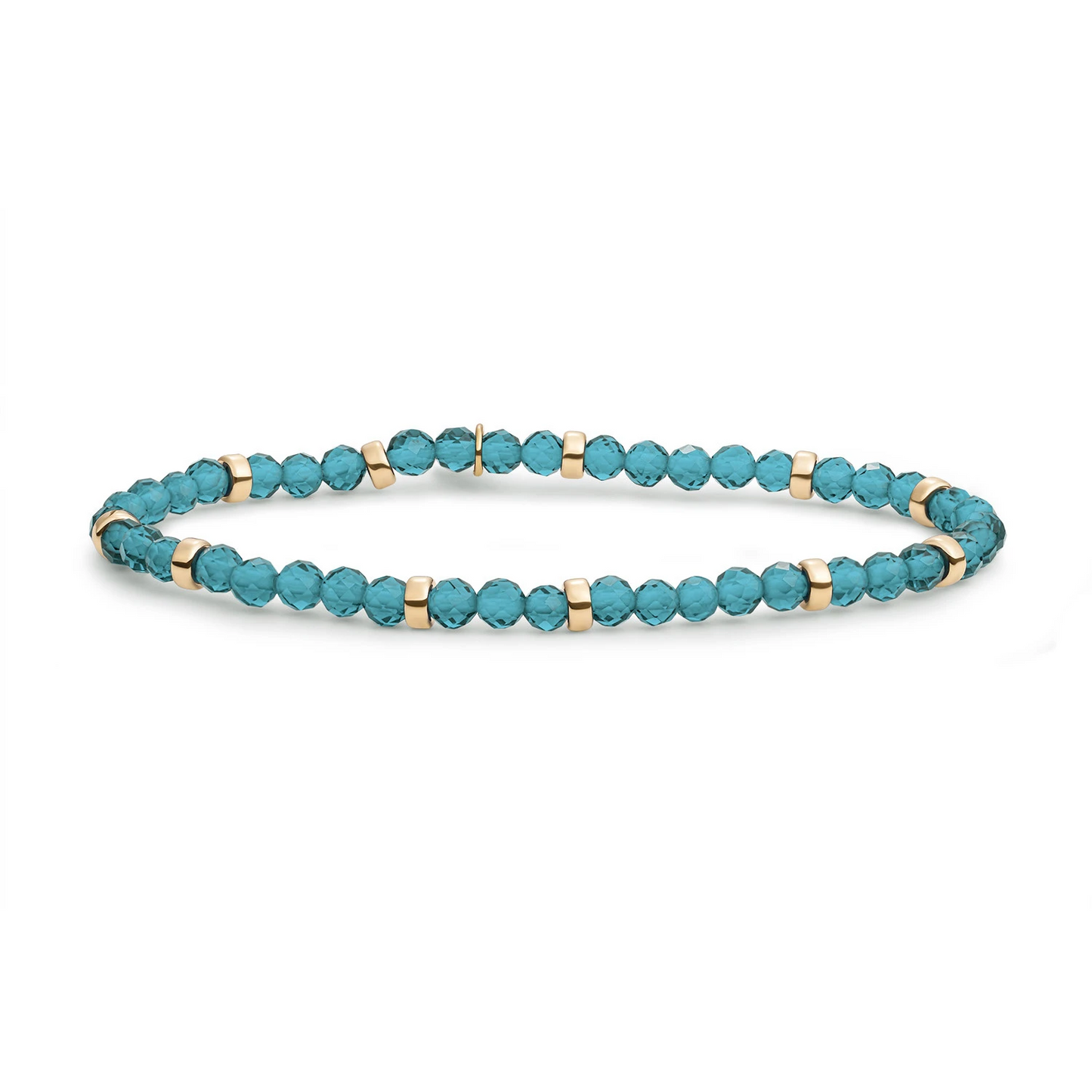 Bracelet | Turquoise Quartz Roundel Interstellar - Gold